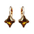 Auskarai "Kristalo rombas II (Topazas Dorado)" su Swarovski™ kristalais